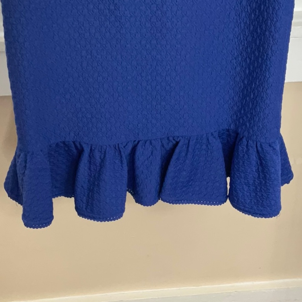 Blue Ruffle Hem Skirt - Picture 2 of 10